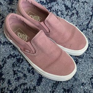 Slip on vans mauve pink